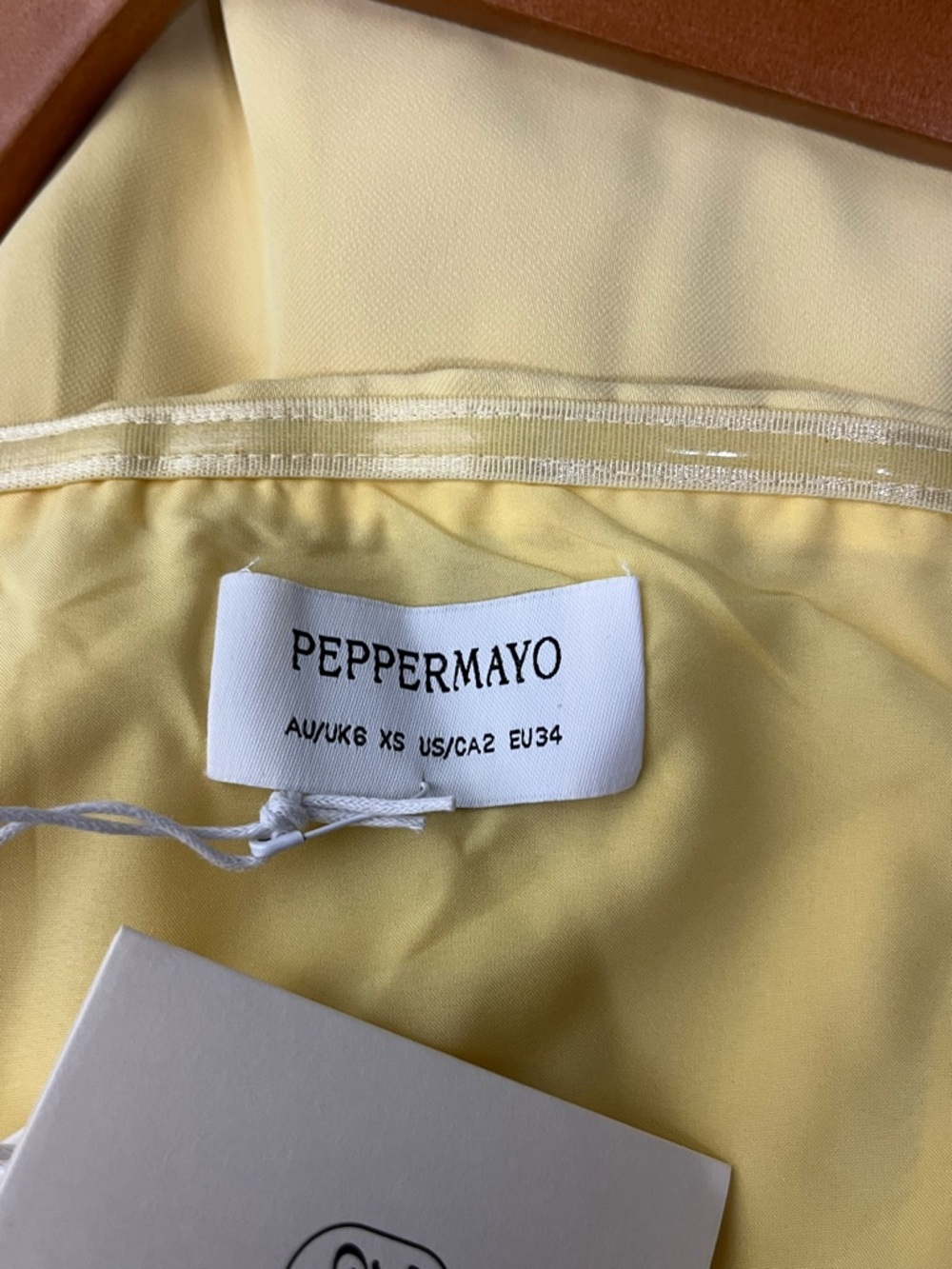 Peppermayo Sorority Ayanna Strapless Pastel Butter Yellow Mini Dress NWT - Picture 9 of 12